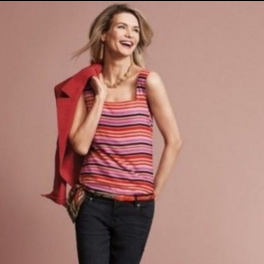 Cabi Mod Striped Banded Cami #3448 Small